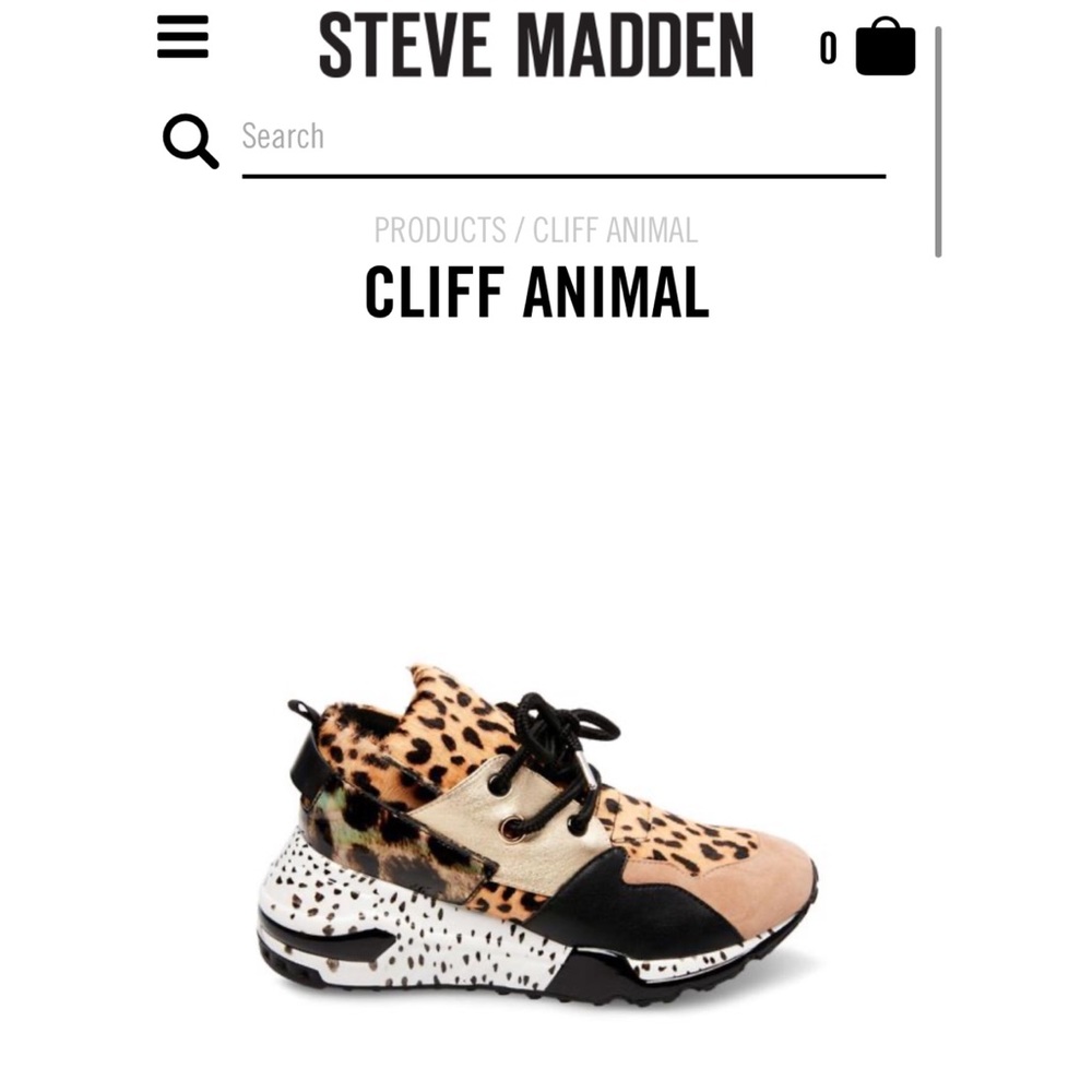 ‼️LAST ONE‼️Steve Madden NWT Cliff Animal Sneakers - Picture 7 of 7